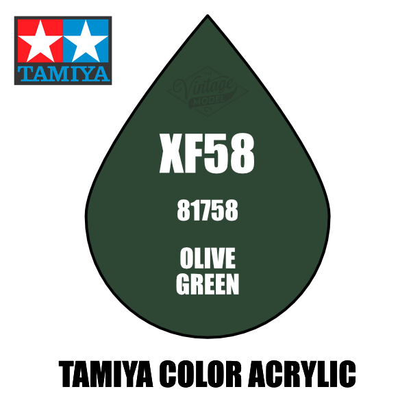 Tamiya Mini XF-58 Flat Olive Green 10ml Acrylic Paint