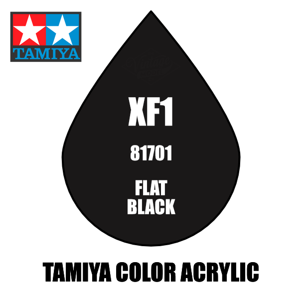 Tamiya Mini XF-01 Flat Black 10ml Acrylic Paint