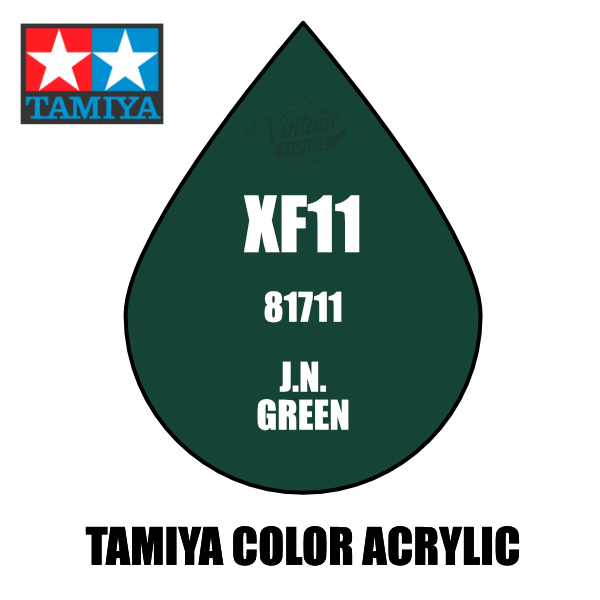 Tamiya Mini XF-11 Flat JN Green 10ml Acrylic Paint