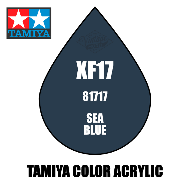 Tamiya Mini XF-17 Flat Sea Blue 10ml Acrylic Paint