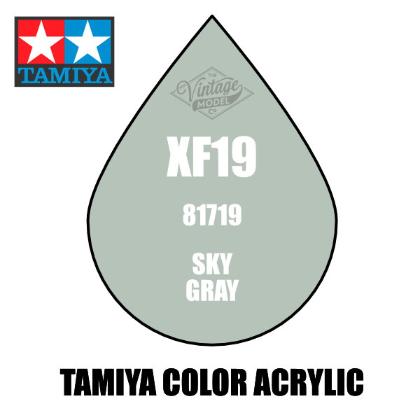 Tamiya Mini XF-19 Flat Sky Grey 10ml Acrylic Paint