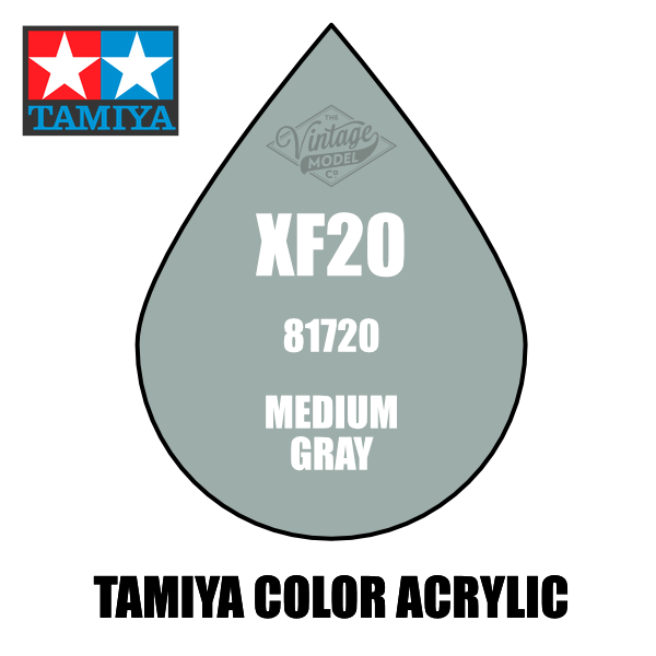Tamiya Mini XF-20 Flat Medium Grey 10ml Acrylic Paint