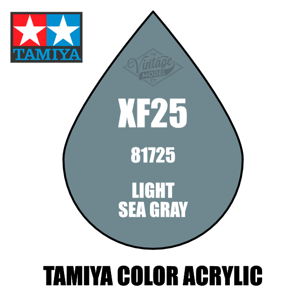 Tamiya Mini XF-25 Flat Light Sea Grey 10ml Acrylic Paint