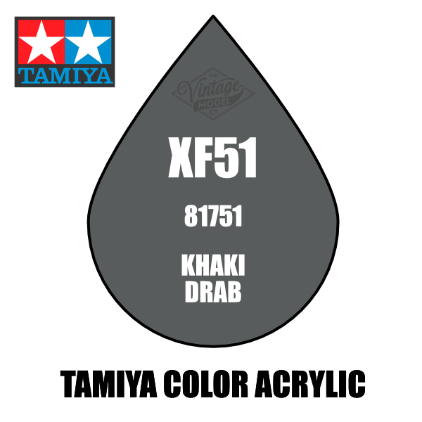 Tamiya Mini XF-51 Flat Khaki Drab 10ml Acrylic Paint
