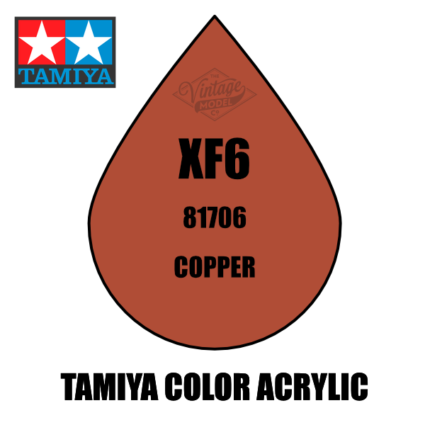 Tamiya Mini XF-06 Flat Metallic Copper 10ml Acrylic Paint